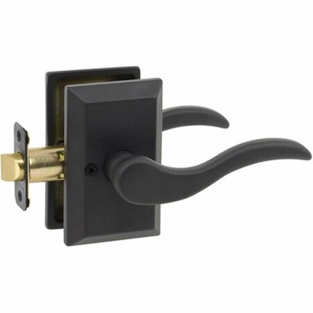 DELANEY DESIGNER Ronda Series Keyed Entry Door Lever Set With Square Backplate 691709SR